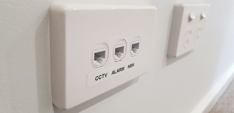 CCTV alarm NBN data points wall plate